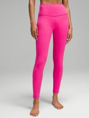 lululemon athletica  women’s High-Rise Hot Pink Cropped Leggings size 4
